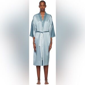 Fleur Du Mal Blue Velvet Robe